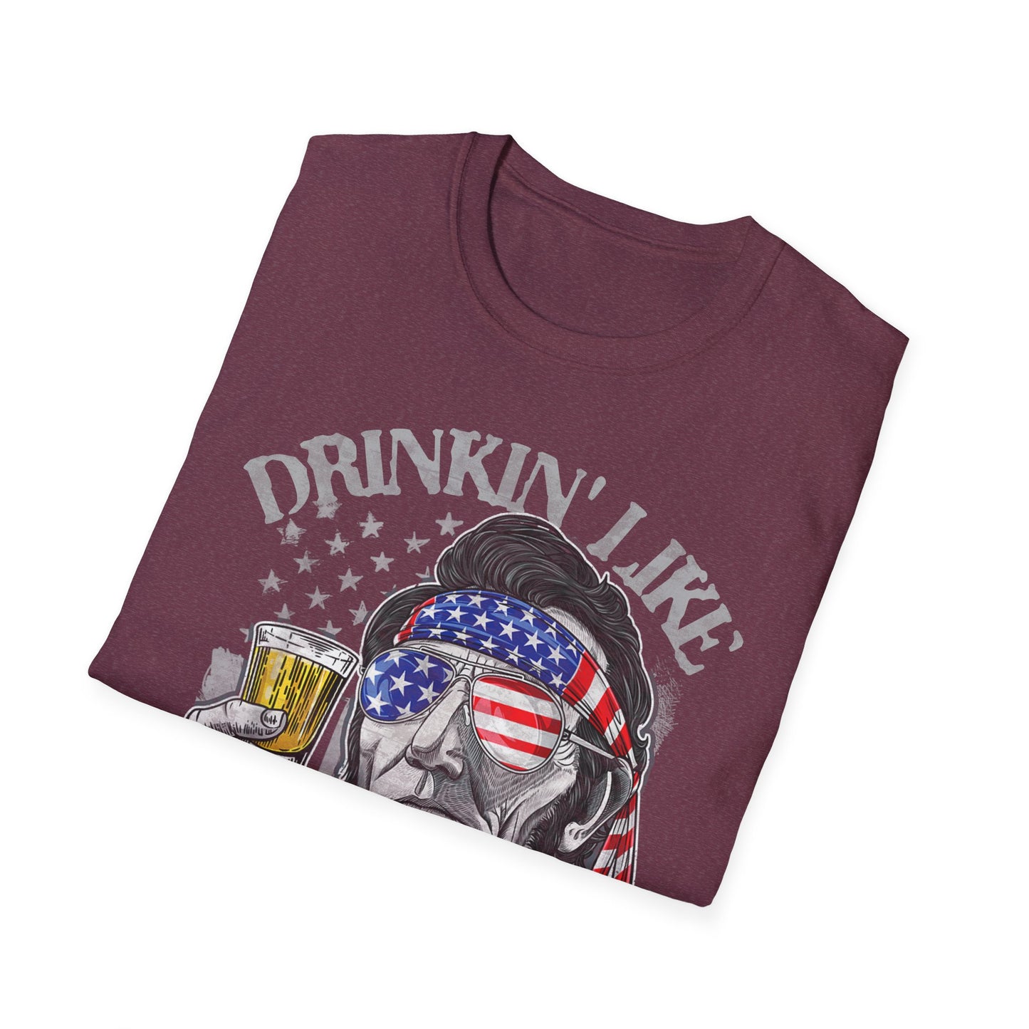 Drinkin' Like Lincoln Beer Drinking 4th of July President T-shirt