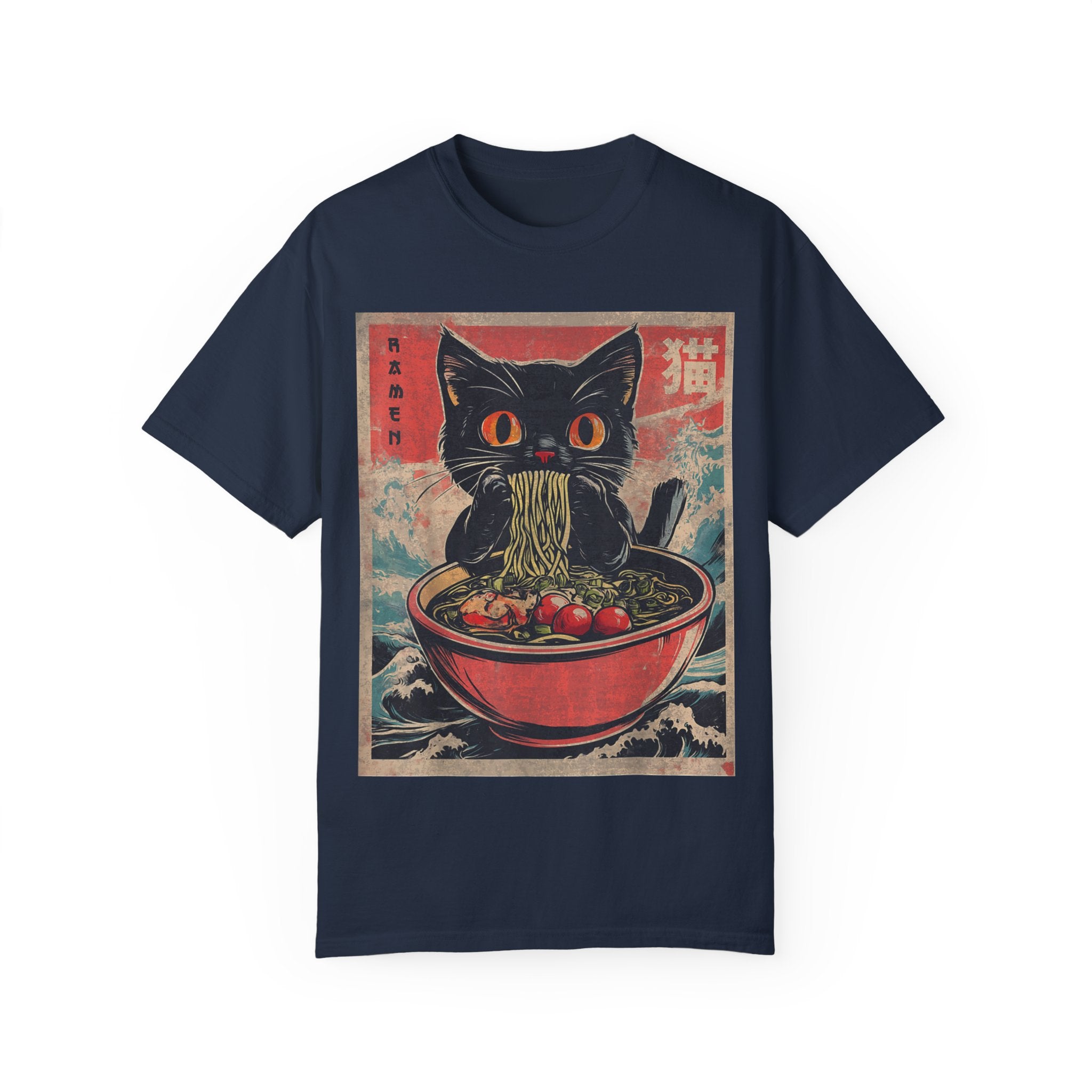 Anime Cat Eating Ramen – Japanese Kawaii Neko Food  T-shirt