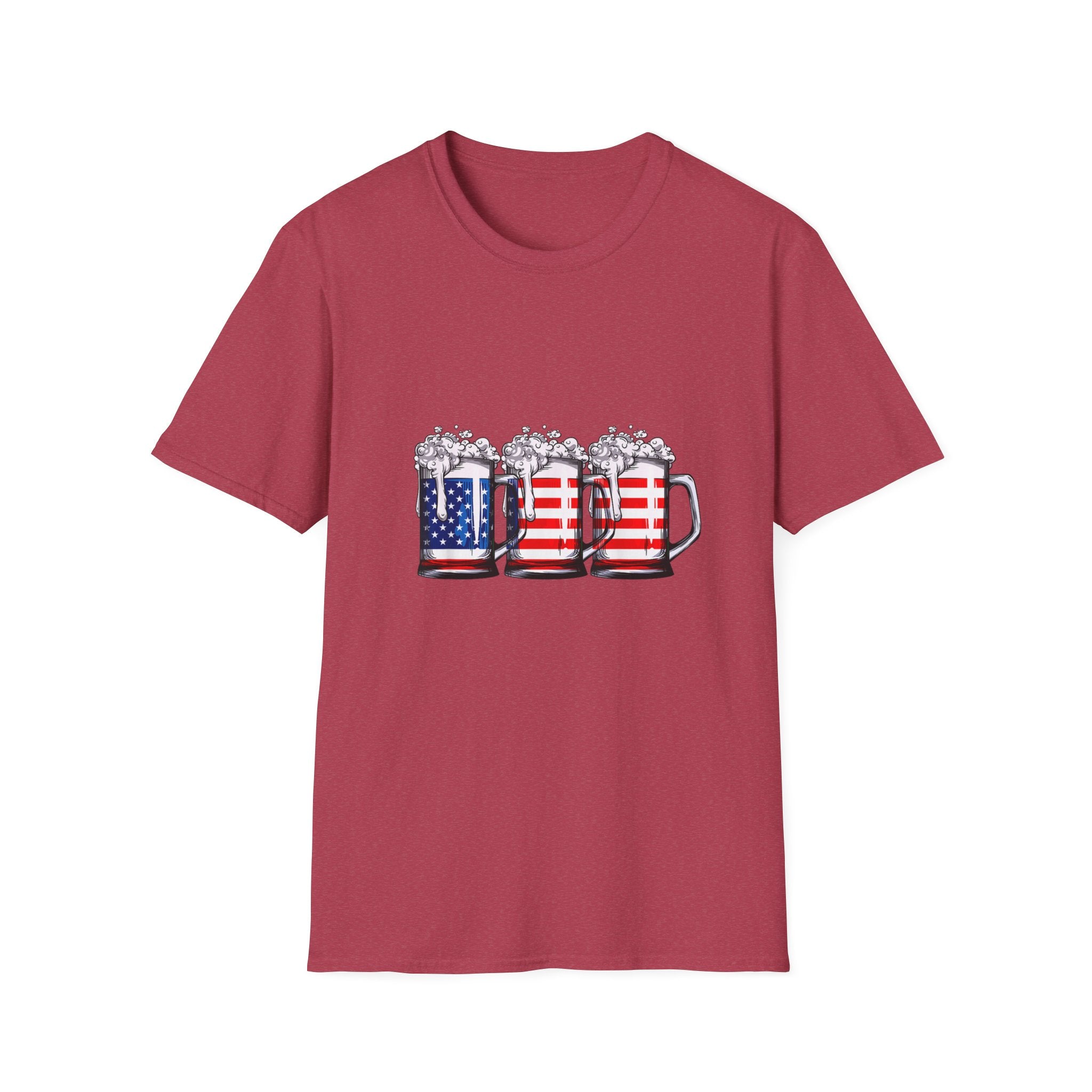 4th of July Beer Drinking USA Mug T-Shirt