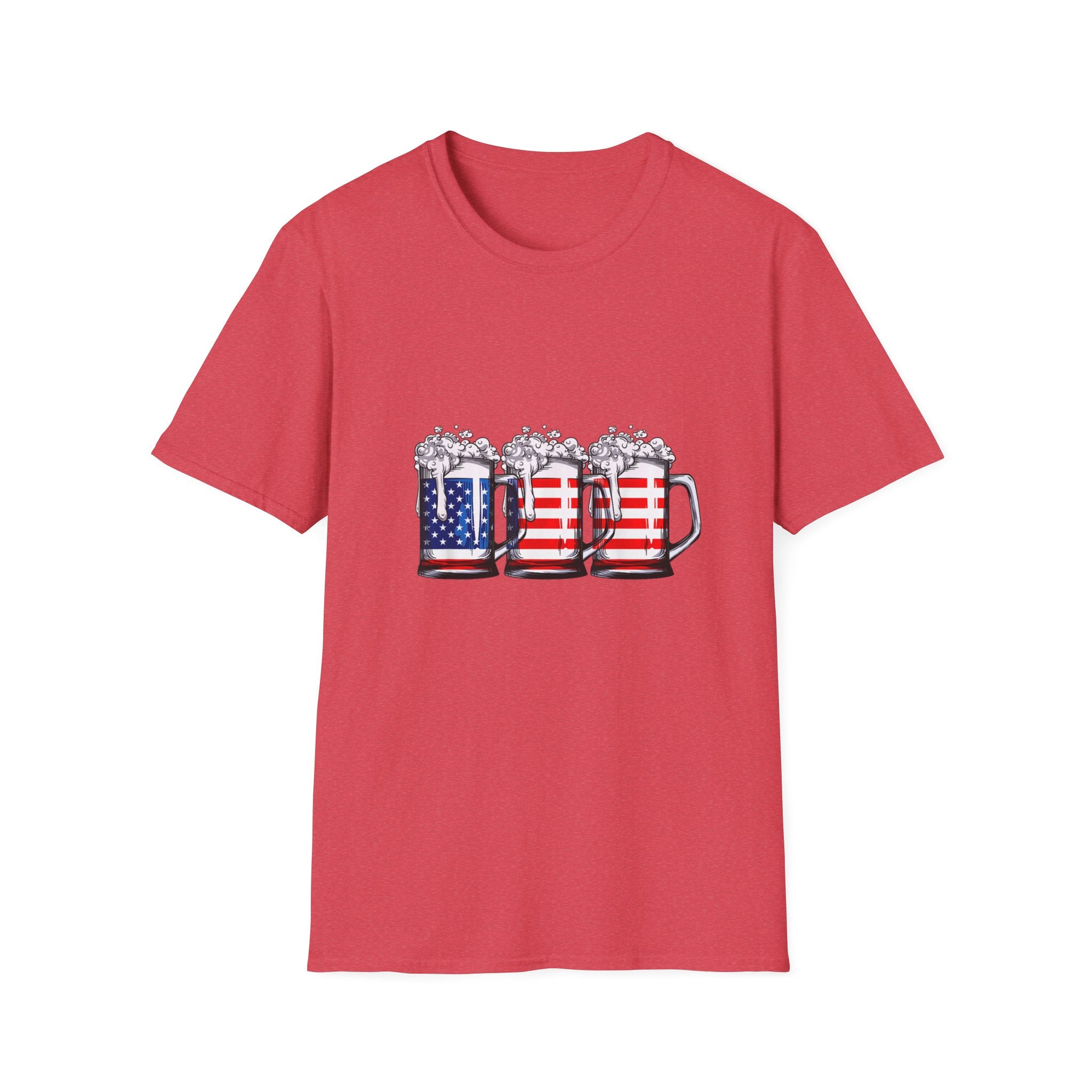 4th of July Beer Drinking USA Mug T-Shirt