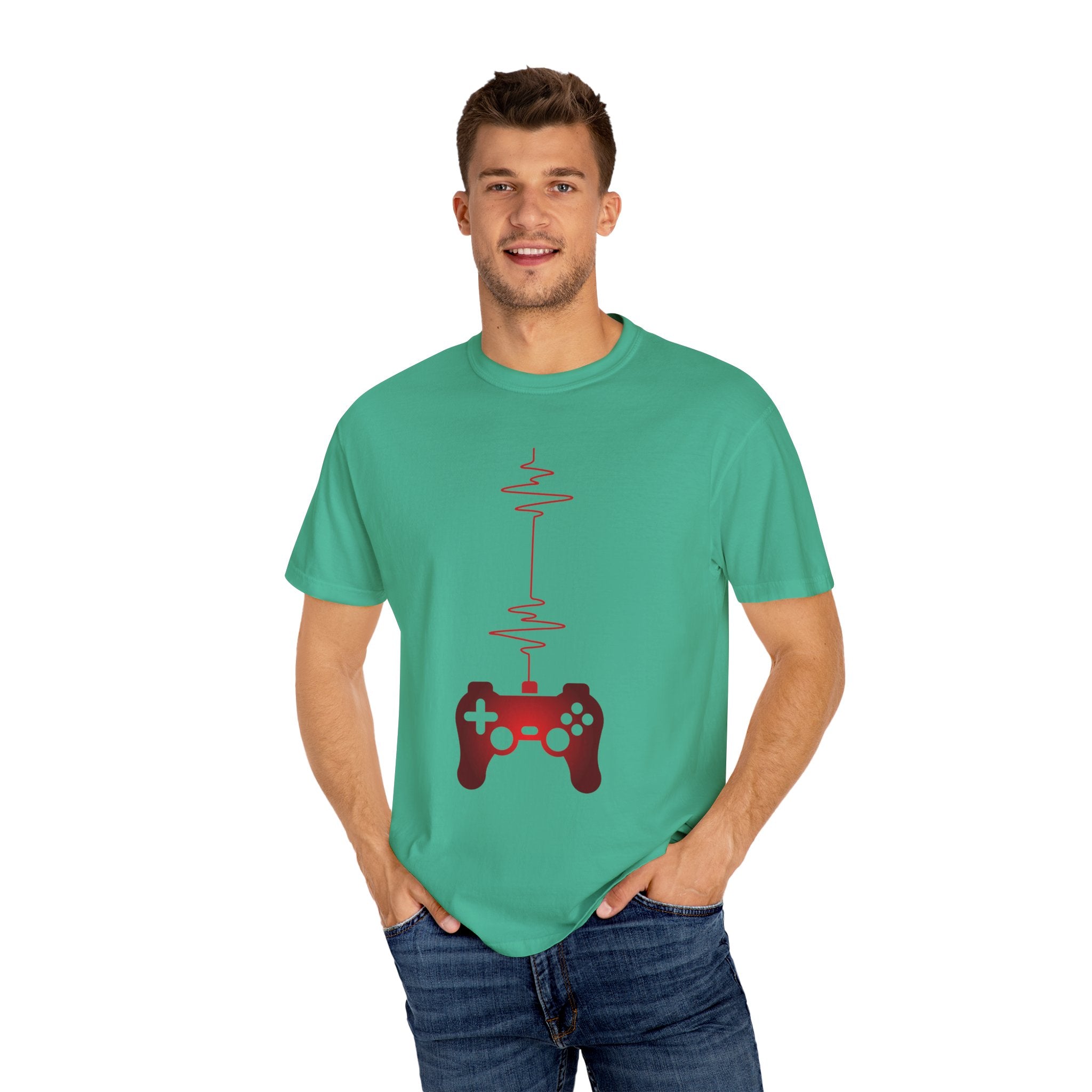 I Love Gaming Heartbeat Gamer T-shirt