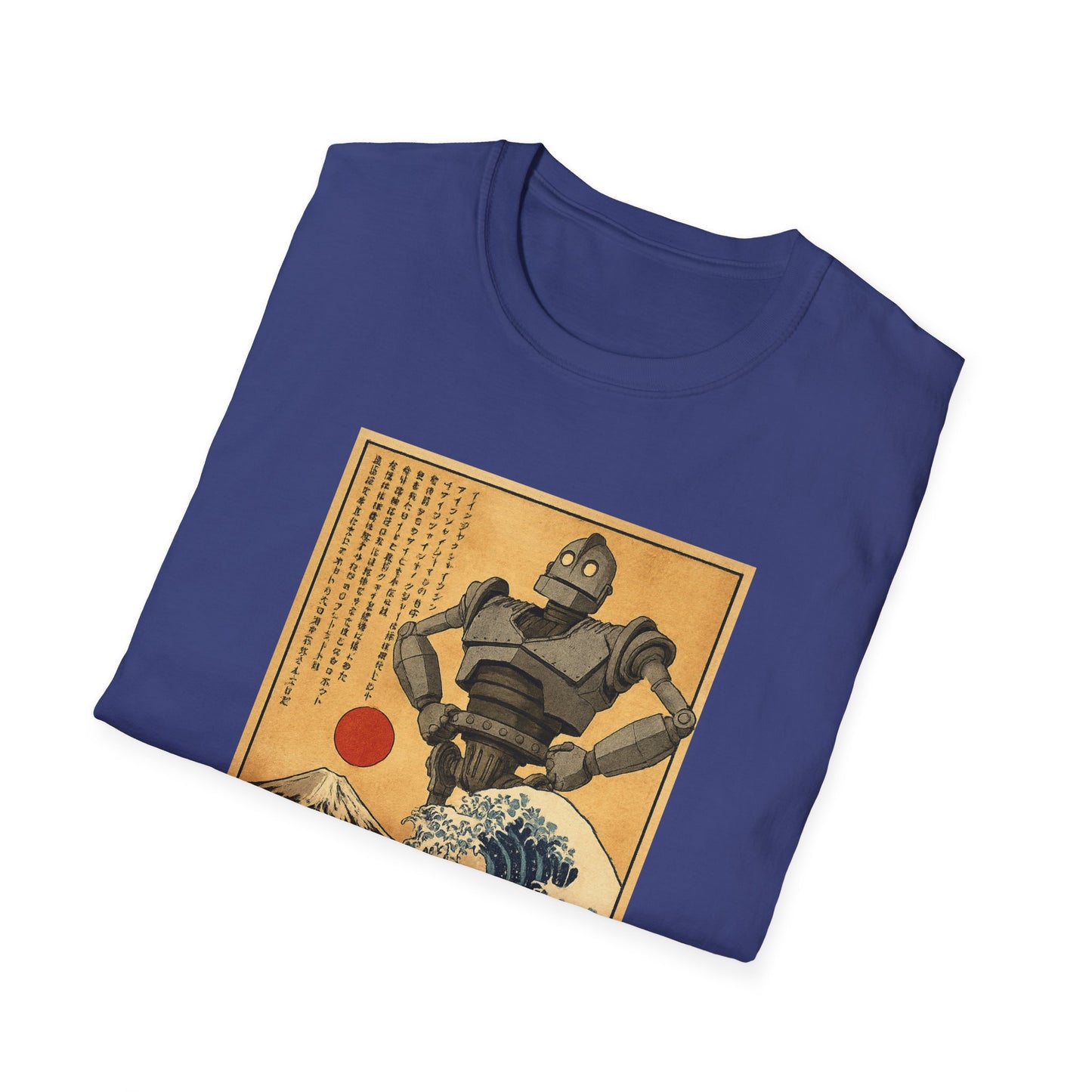 Giant Robot Over Mount Fuji Retro Anime T-shirt
