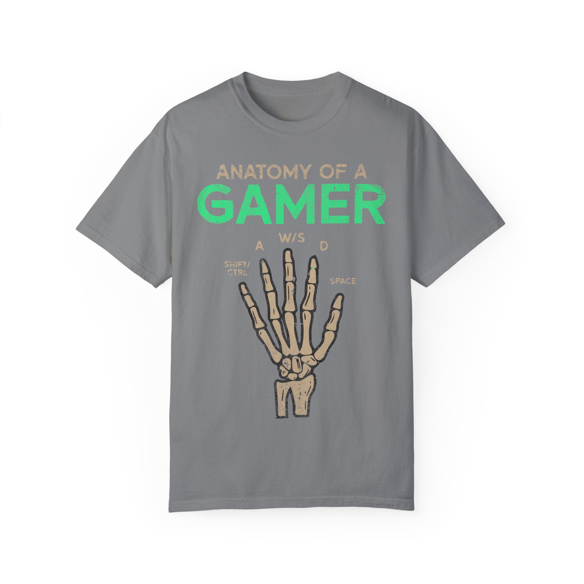 Anatomy of a Gamer – Skeleton Hand with Keyboard Gaming T-shirt
