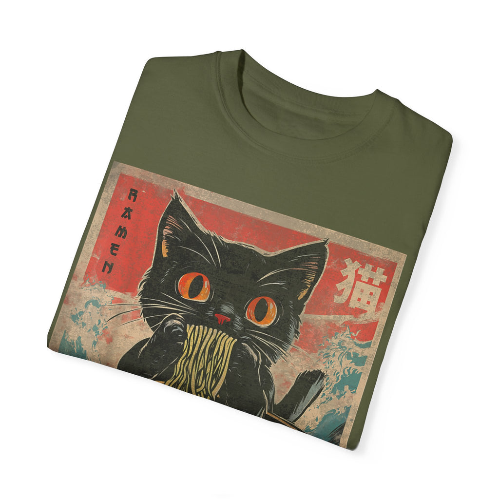 Anime Cat Eating Ramen – Japanese Kawaii Neko Food  T-shirt
