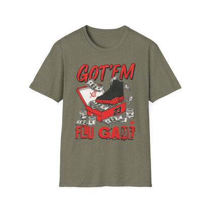Streetwear Match Jordan 12 Retro Flu Game - XII Graffiti Sneakerhead T-Shirt