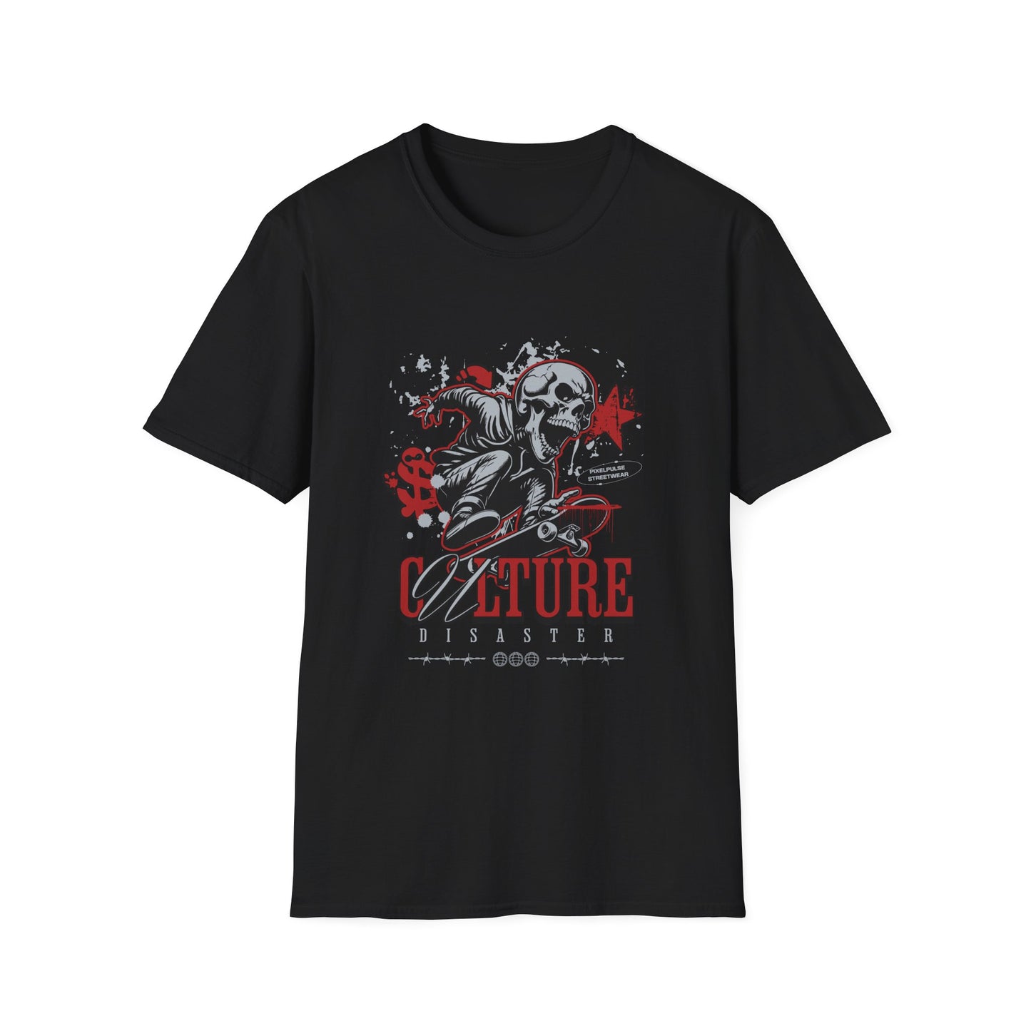 Culture is a Disaster Streetwear Funny Skull T-Shirt