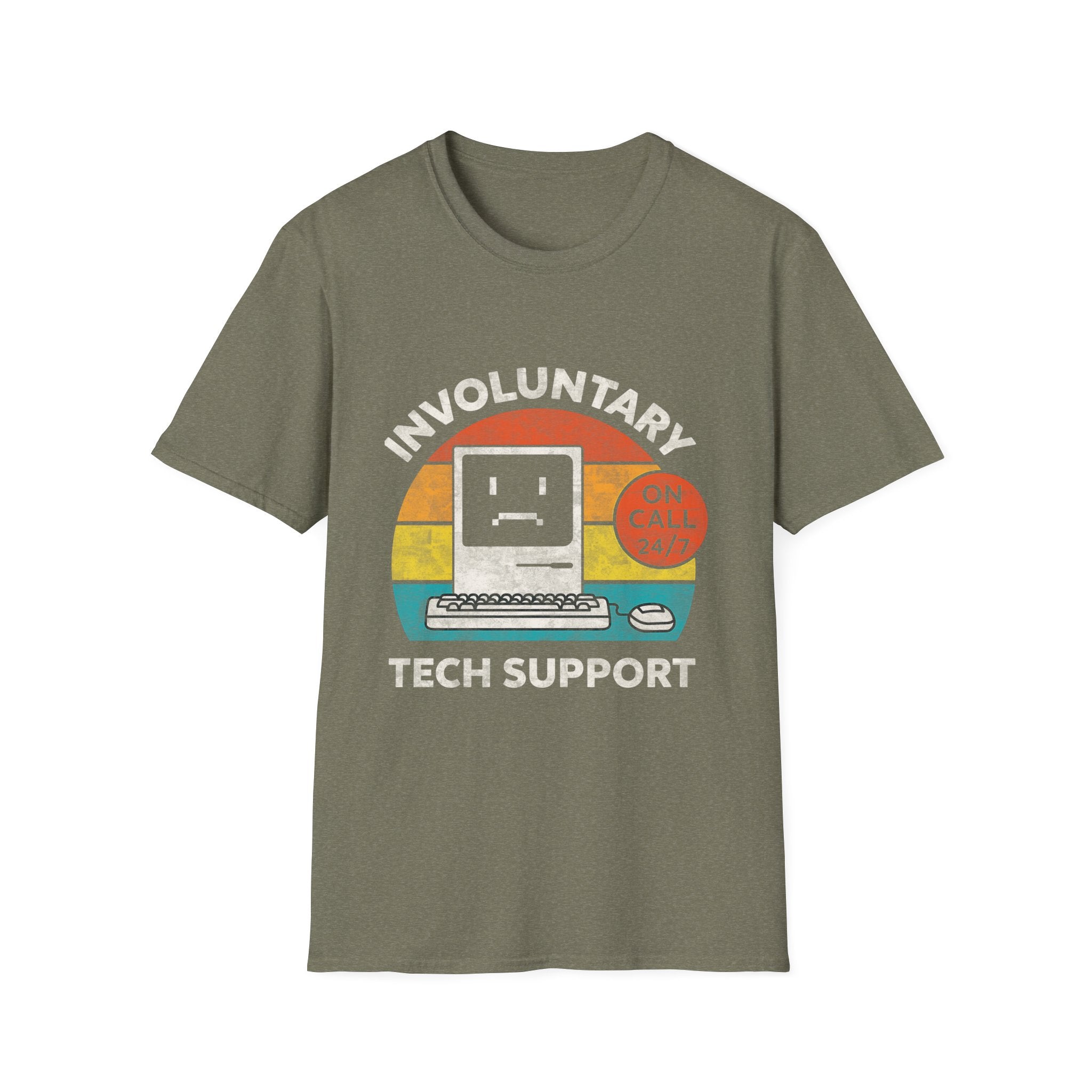 Involuntary Tech Support Funny Retro 80s Computer T-shirt
