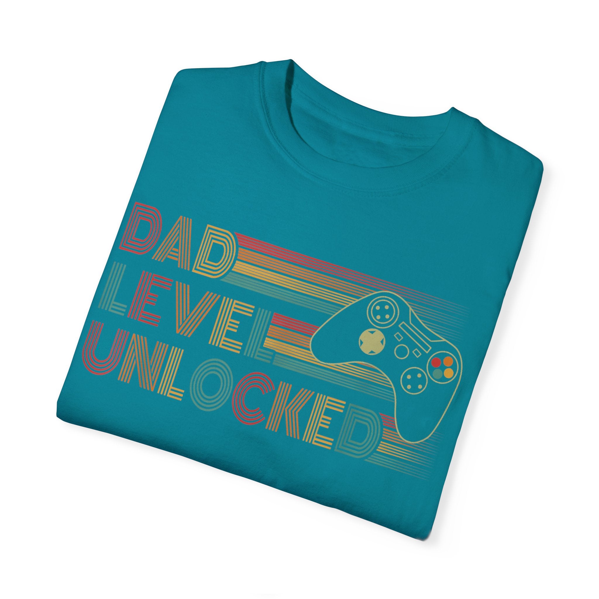 Dad Level Unlocked Retro Gaming Dad T-shirt
