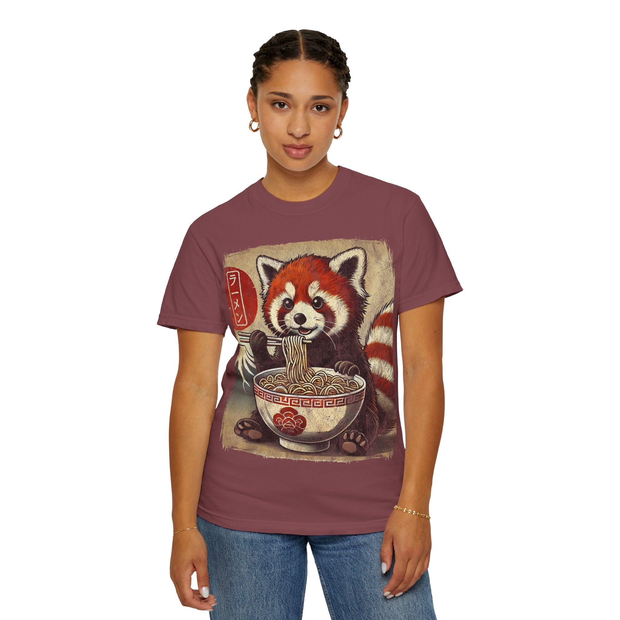 Ramen Time – Japanese Anime Red Panda T-shirt