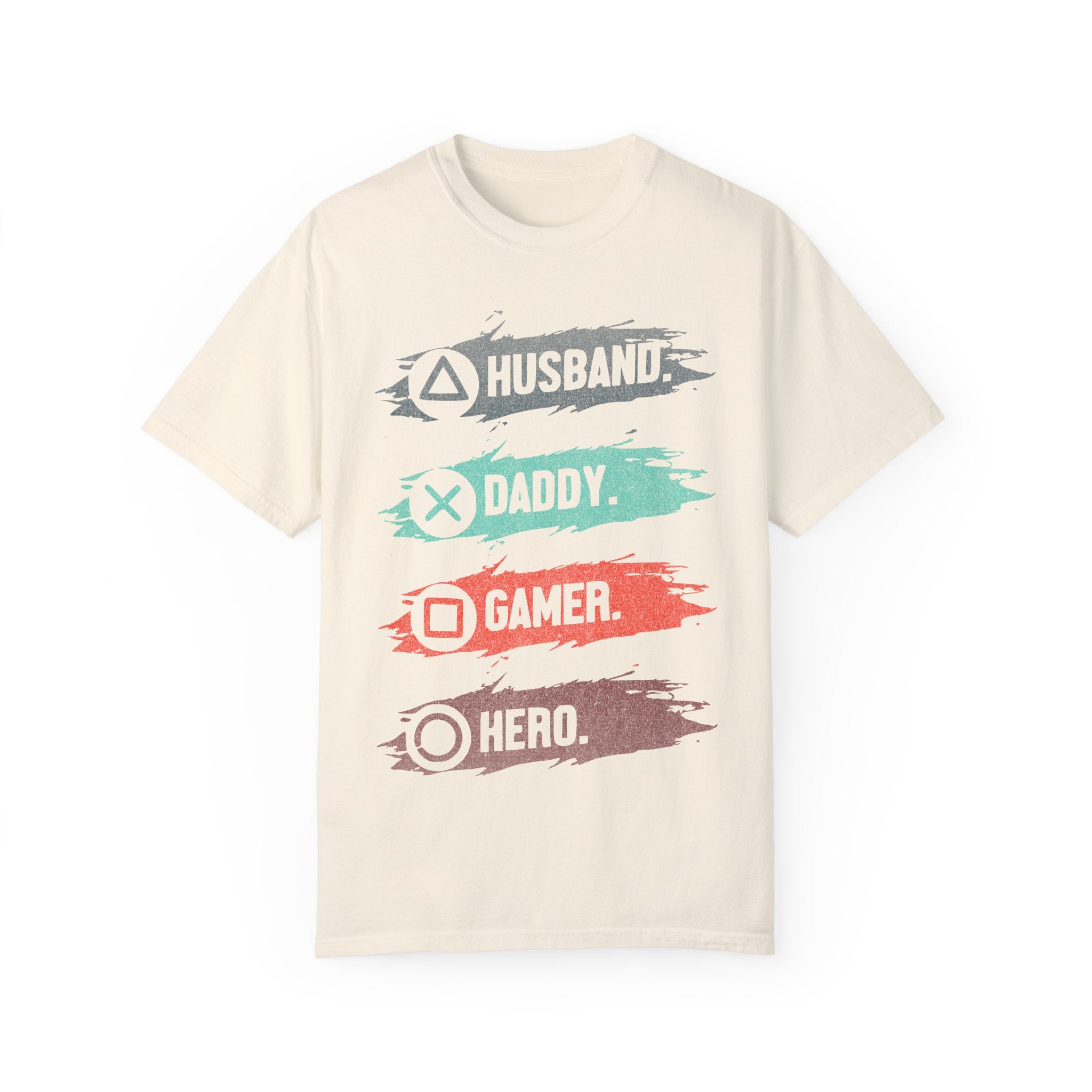 Husband Daddy Gamer Hero Funny Dad Gamer T-shirt