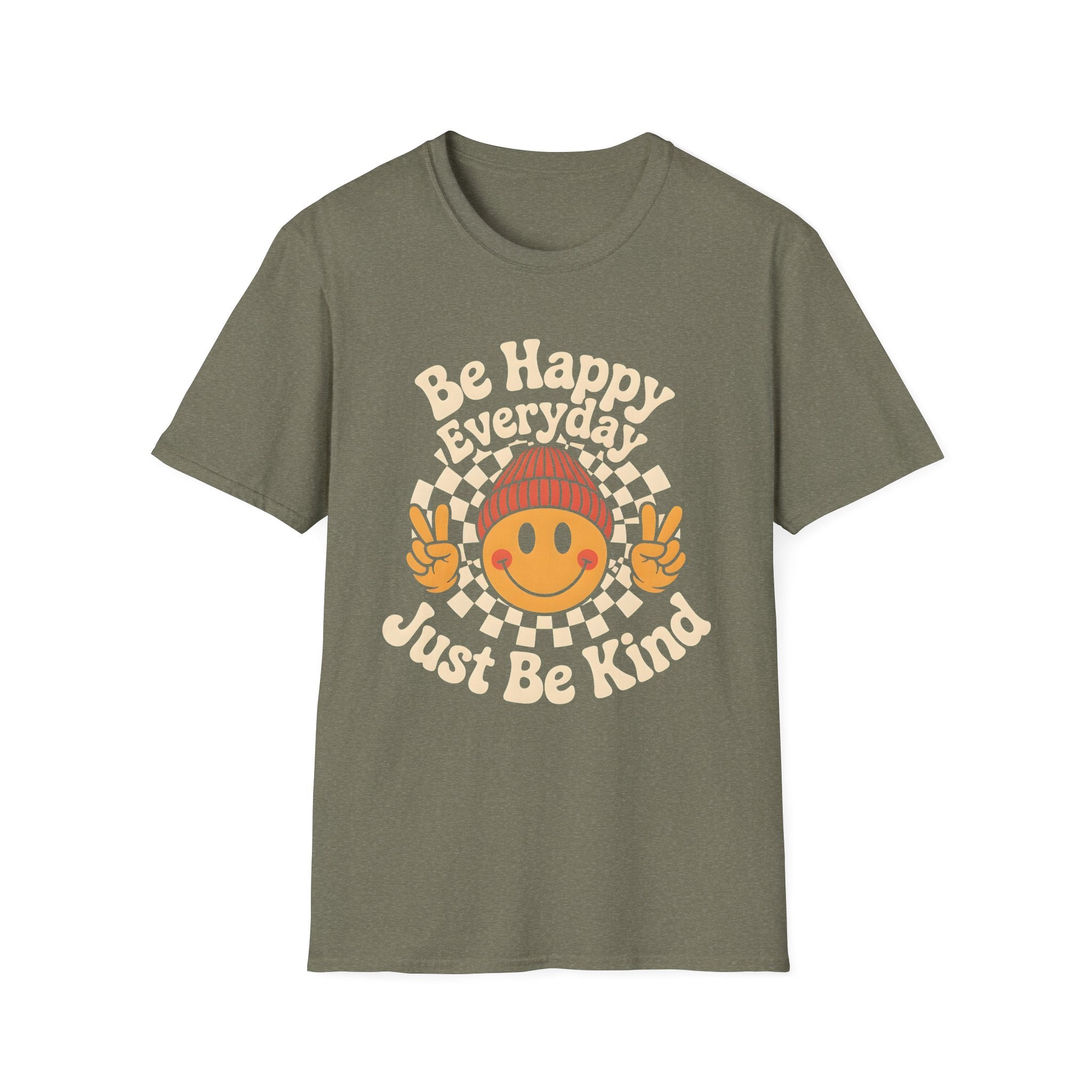 Be Happy Everyday Just Be Kind Cute Smiley Face T-Shirt