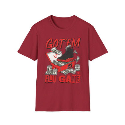 Streetwear Match Jordan 12 Retro Flu Game - XII Graffiti Sneakerhead T-Shirt