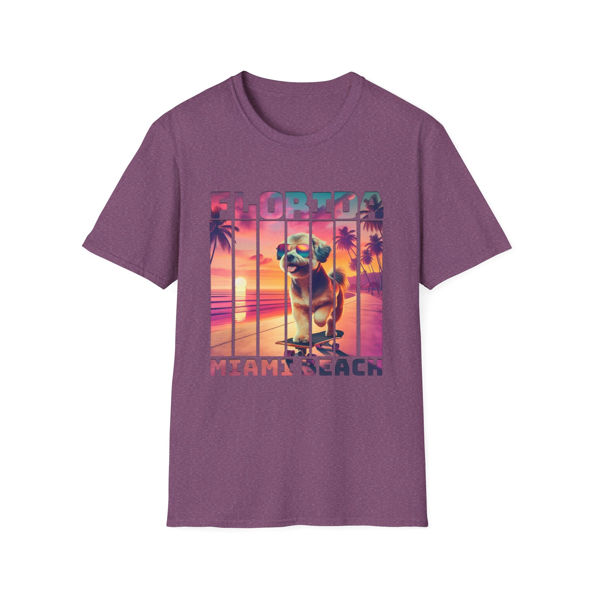 Florida Miami Beach Cool Summer Dog T-Shirt