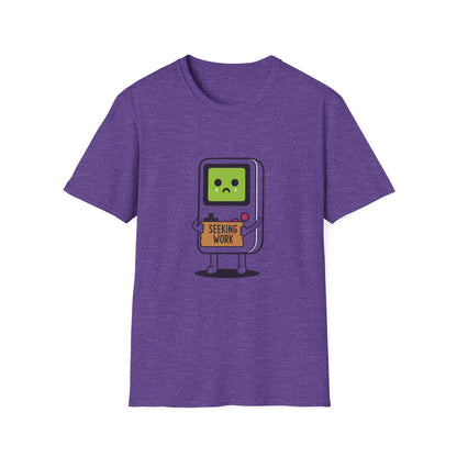 Seeking Work Funny Unemployed Retro Gamer T-Shirt