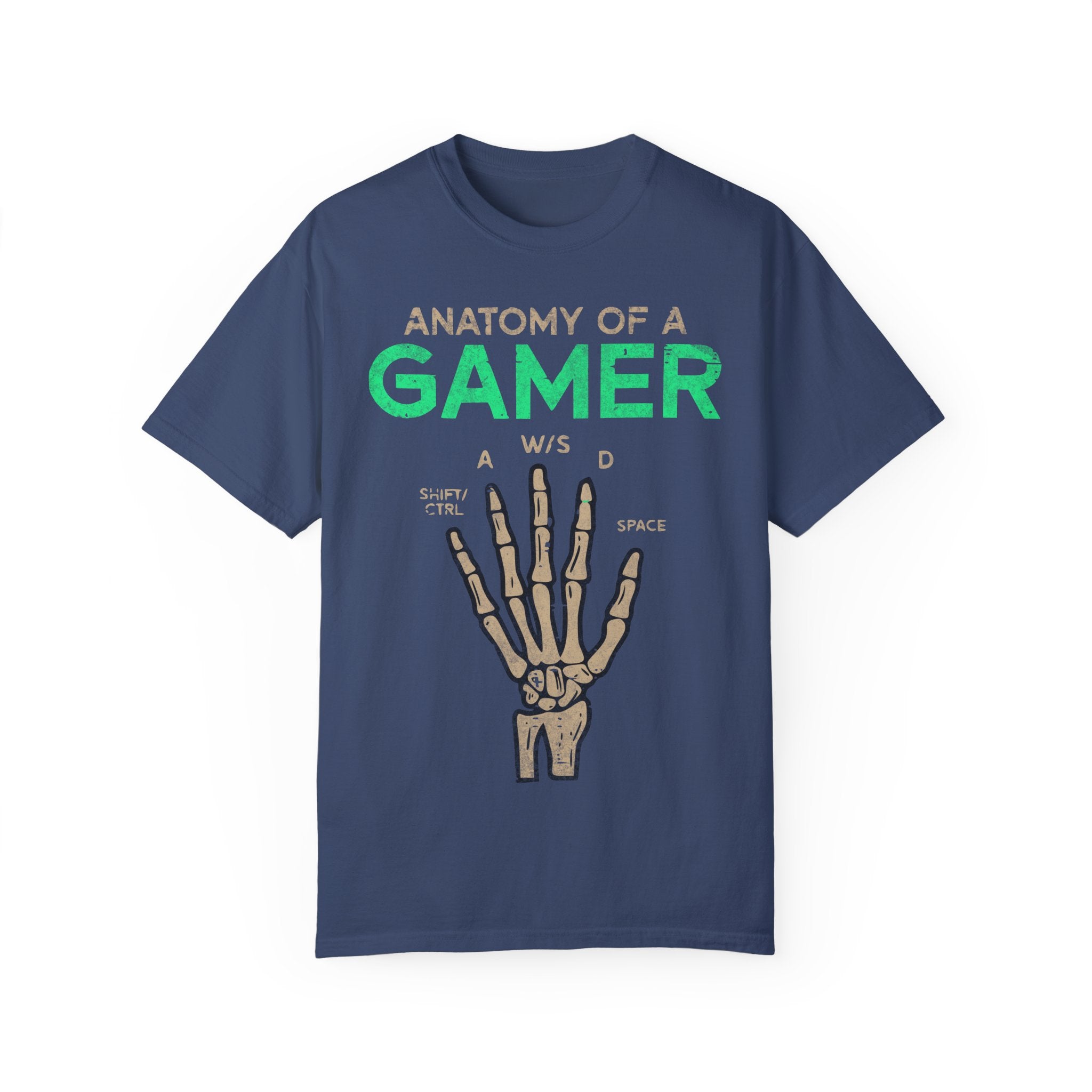 Anatomy of a Gamer – Skeleton Hand with Keyboard Gaming T-shirt