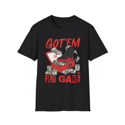 Streetwear Match Jordan 12 Retro Flu Game - XII Graffiti Sneakerhead T-Shirt