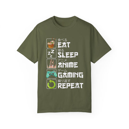 Eat Sleep Anime Gaming Repeat Anime Gaming T-shirt