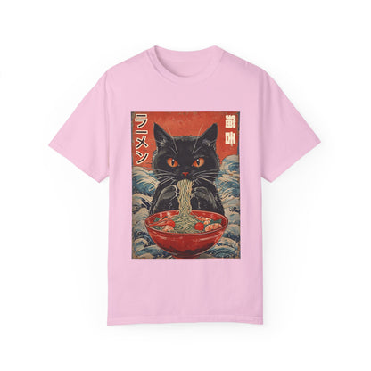 Japanese Cat Eating Ramen T-shirt