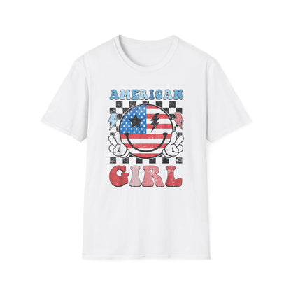 Vintage Peace Sign American Girl T-shirt