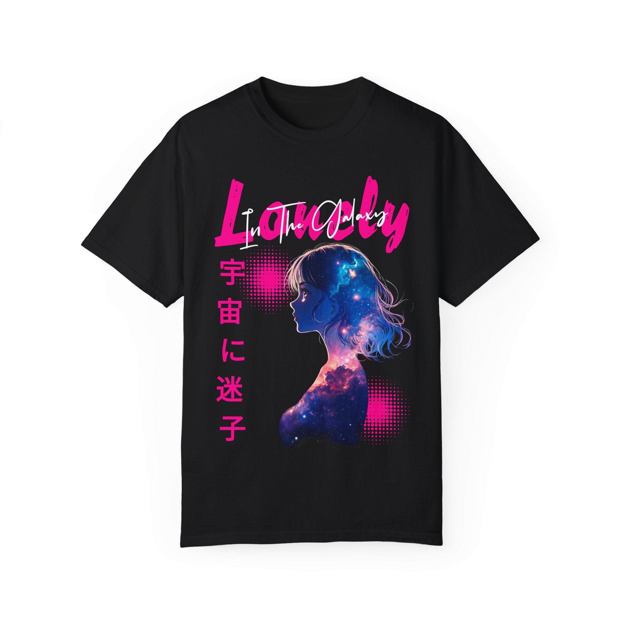 Lonely Space Galaxy Anime Girl T-shirt