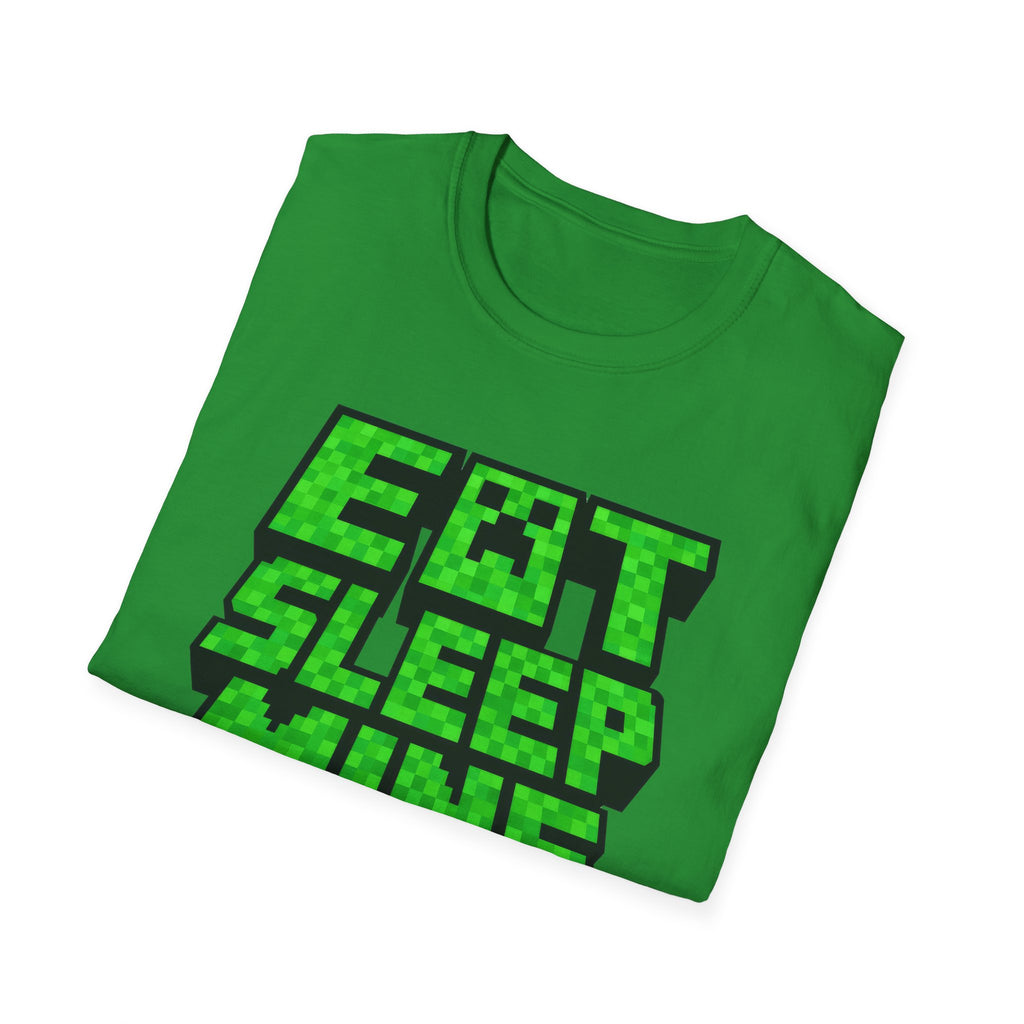 Funny Miner Gamer Eat Sleep Mine Repeat T-shirt