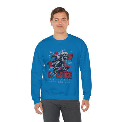 Funny Skull "Culture is a Disaster" Streetwear Sweatshirt