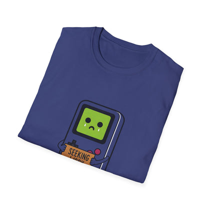 Seeking Work Funny Unemployed Retro Gamer T-Shirt