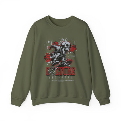 Funny Skull "Culture is a Disaster" Streetwear Sweatshirt