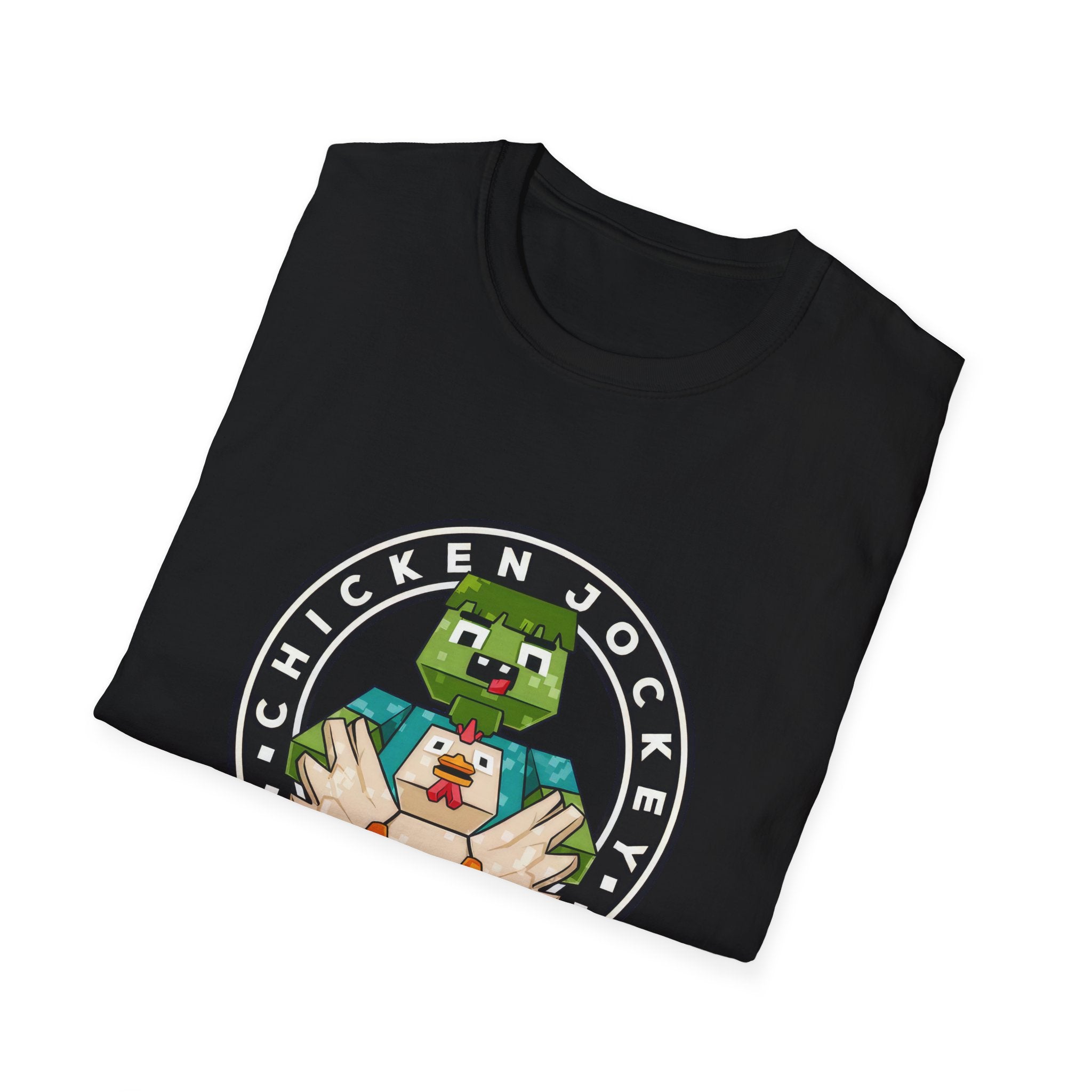 Funny Gaming Pixelated Chicken Jokey T-Shirt