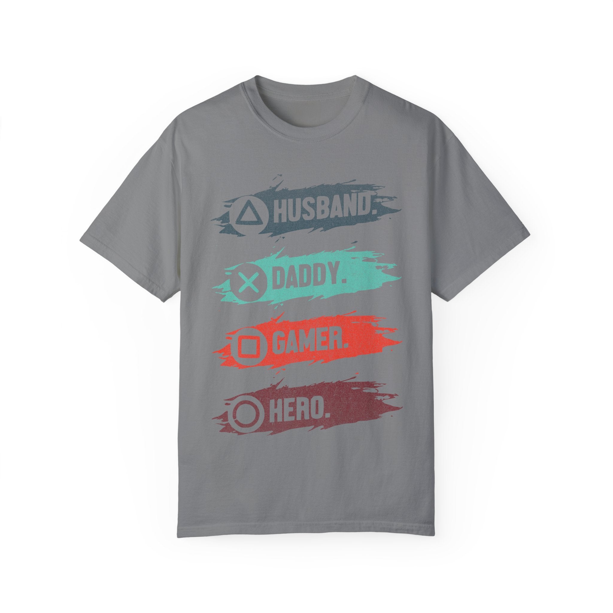 Husband Daddy Gamer Hero Funny Dad Gamer T-shirt