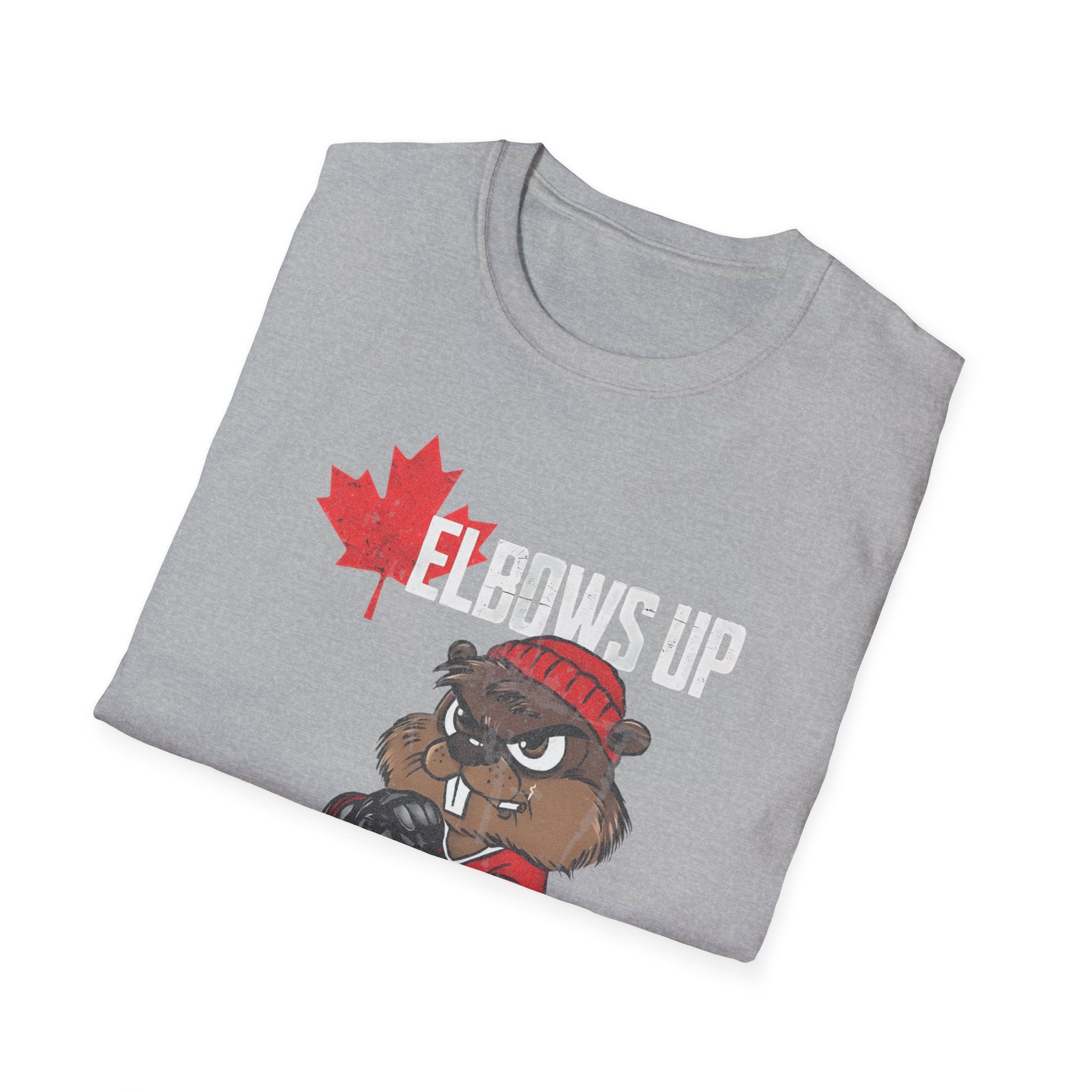 Beaver Hockey Elbows Up Canada Graphic Shirt