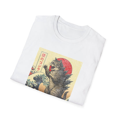 Japan Wave Landscape Catzilla Kaiju T-Shirt