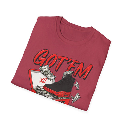 Streetwear Match Jordan 12 Retro Flu Game - XII Graffiti Sneakerhead T-Shirt