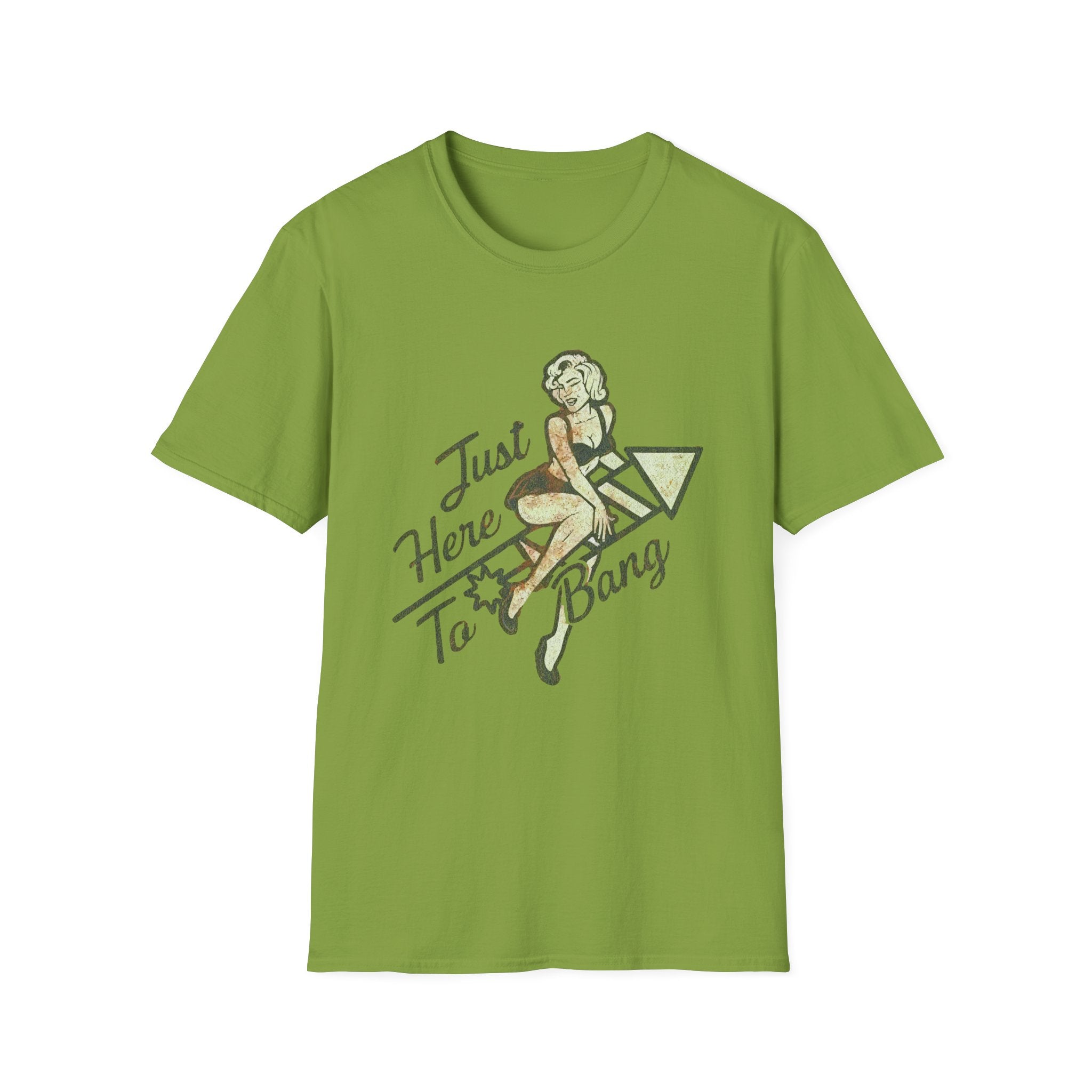 Just Here to Bang Firecrackers 4th of July Adult T-shirt