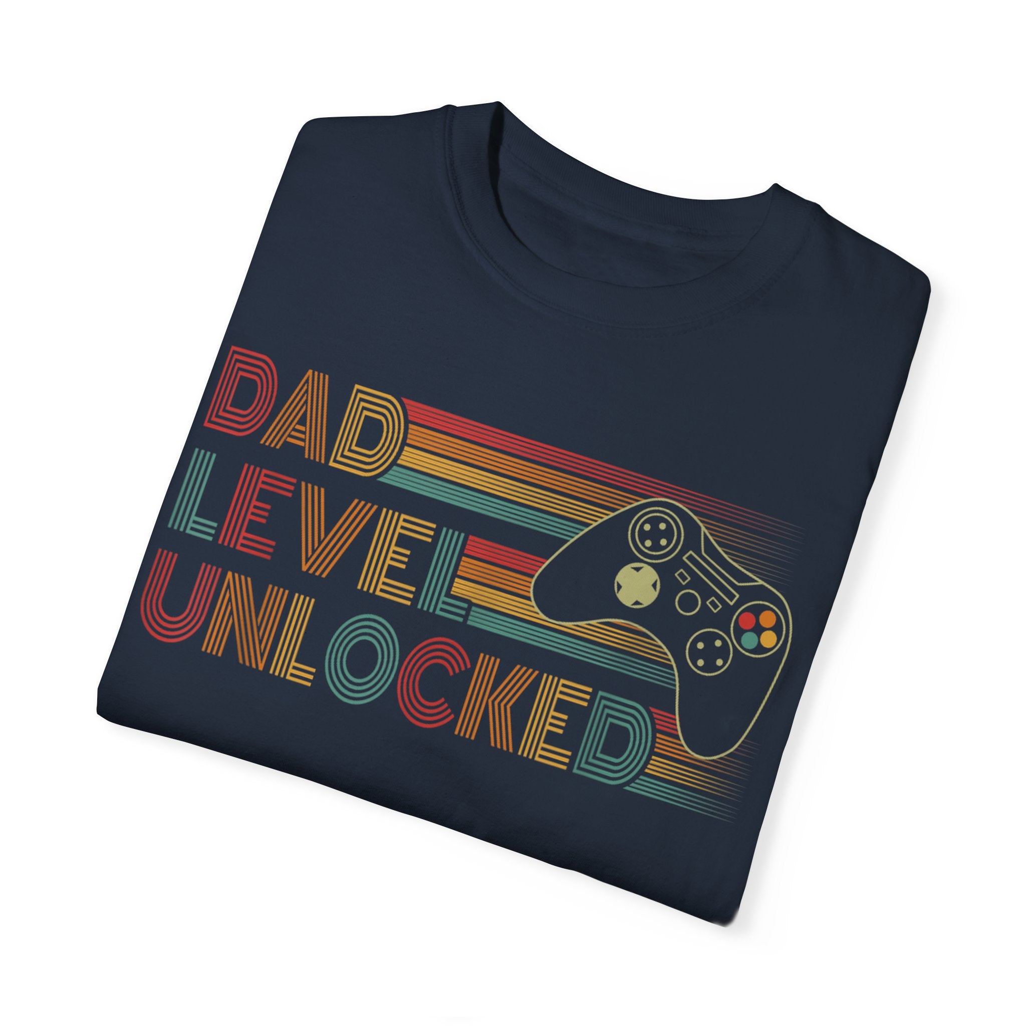 Dad Level Unlocked Retro Gaming Dad T-shirt