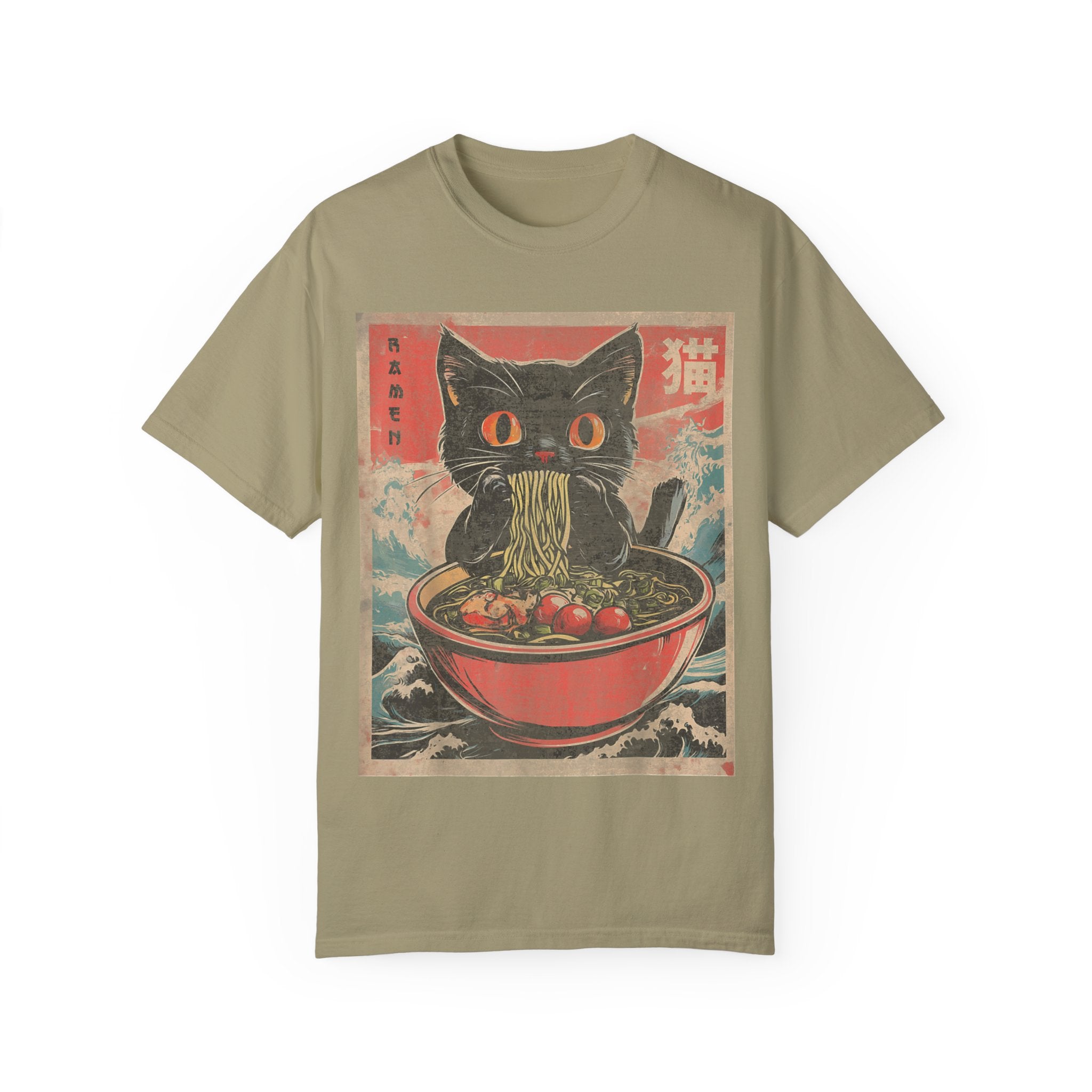 Anime Cat Eating Ramen – Japanese Kawaii Neko Food  T-shirt
