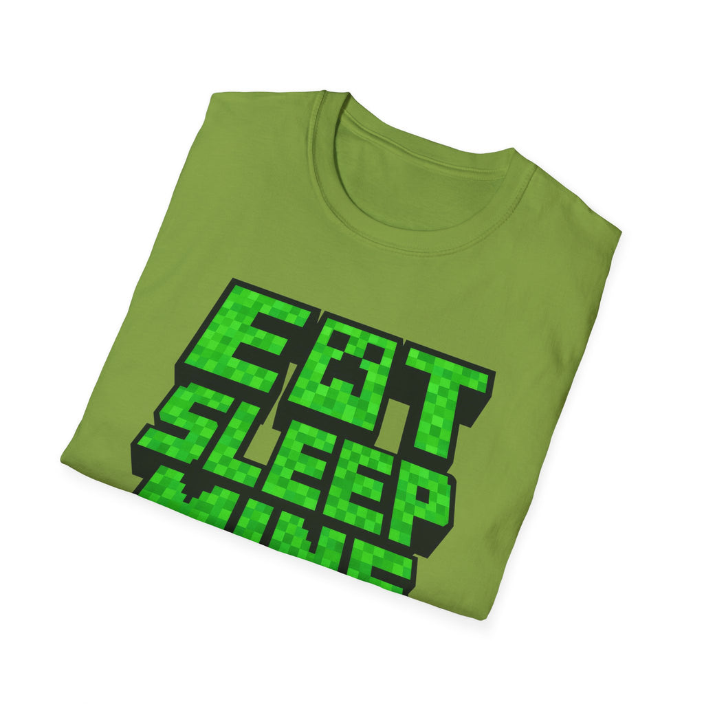 Funny Miner Gamer Eat Sleep Mine Repeat T-shirt