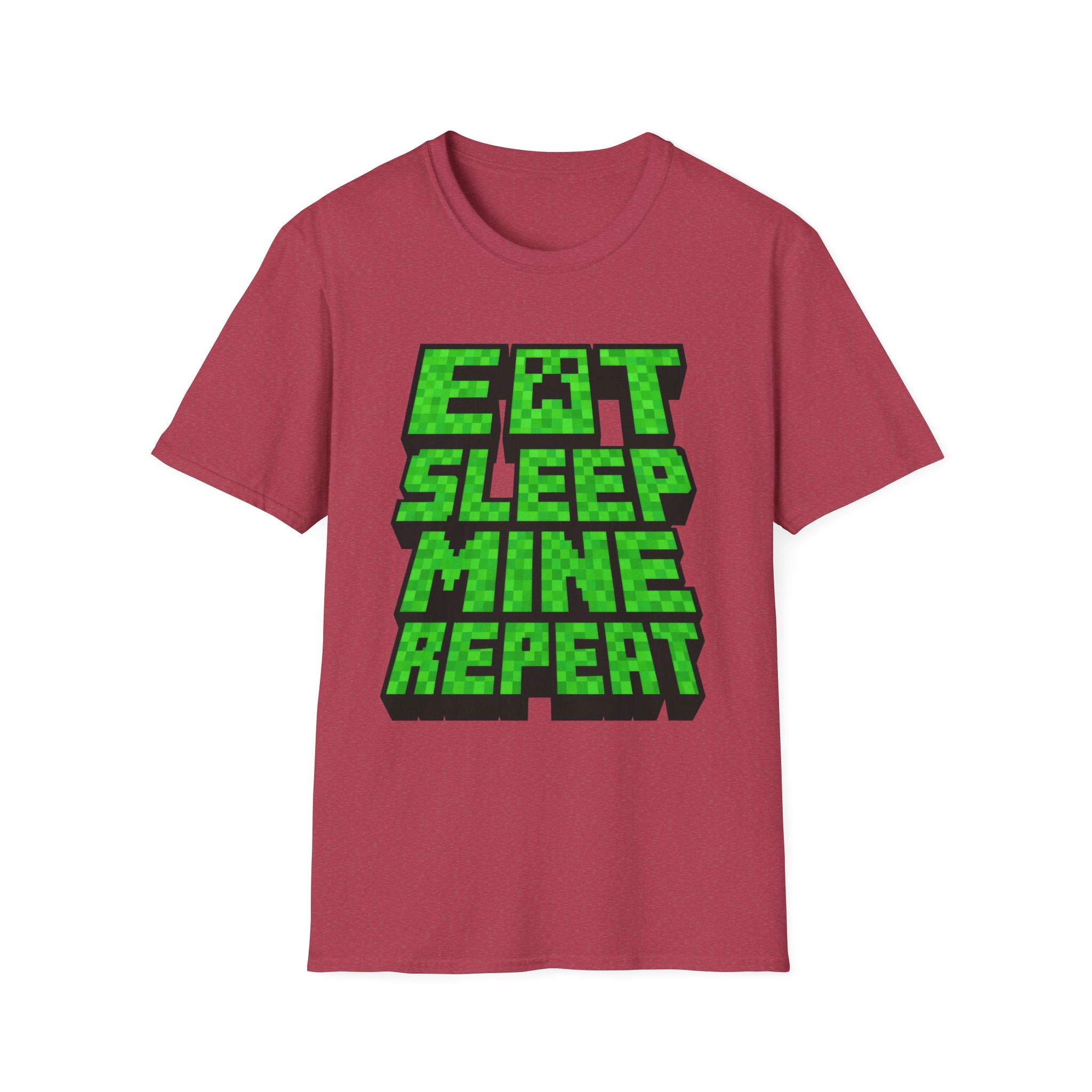 Funny Miner Gamer Eat Sleep Mine Repeat T-shirt