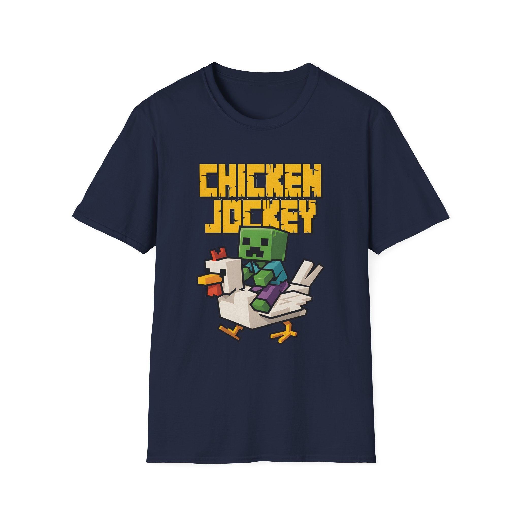 Retro Gamer Miner Chicken Jokey Funny Gaming T-Shirt