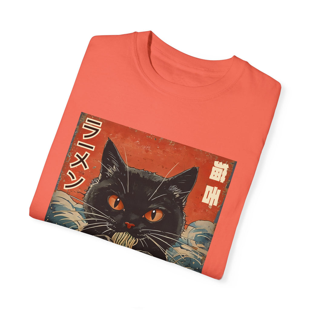 Japanese Cat Eating Ramen T-shirt