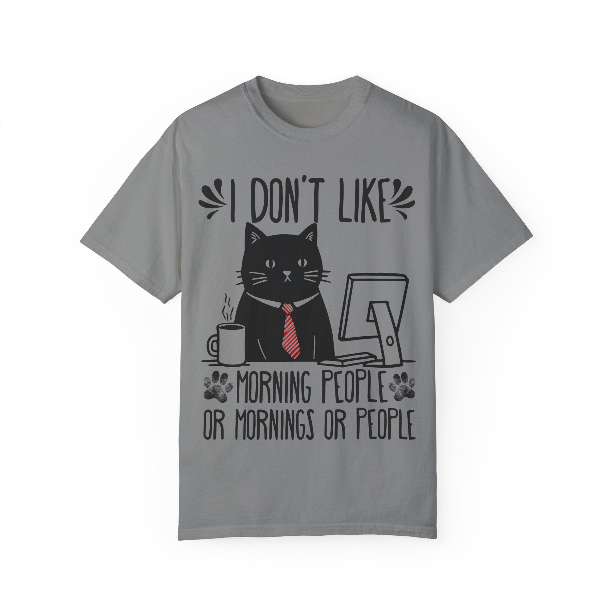 I Don’t Like Morning People... Or Mornings... Or People Funny Cat T-shirt
