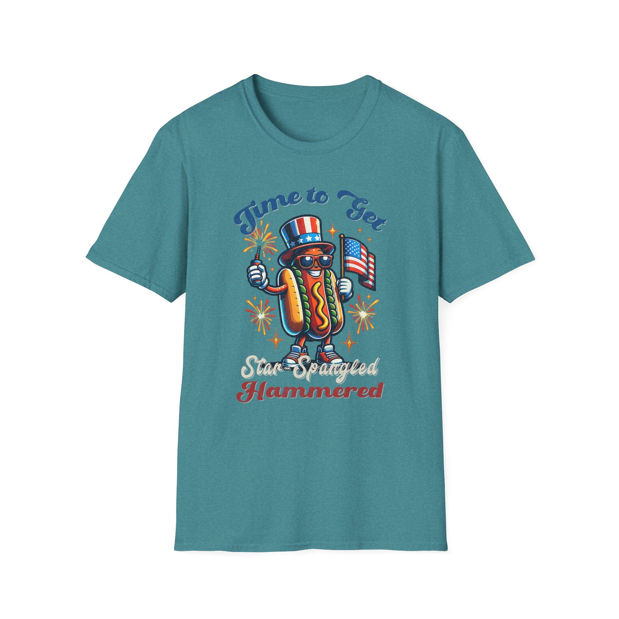 BBQ Hotdogs & Star-Spangled Shenanigans 4th of July T-shirt