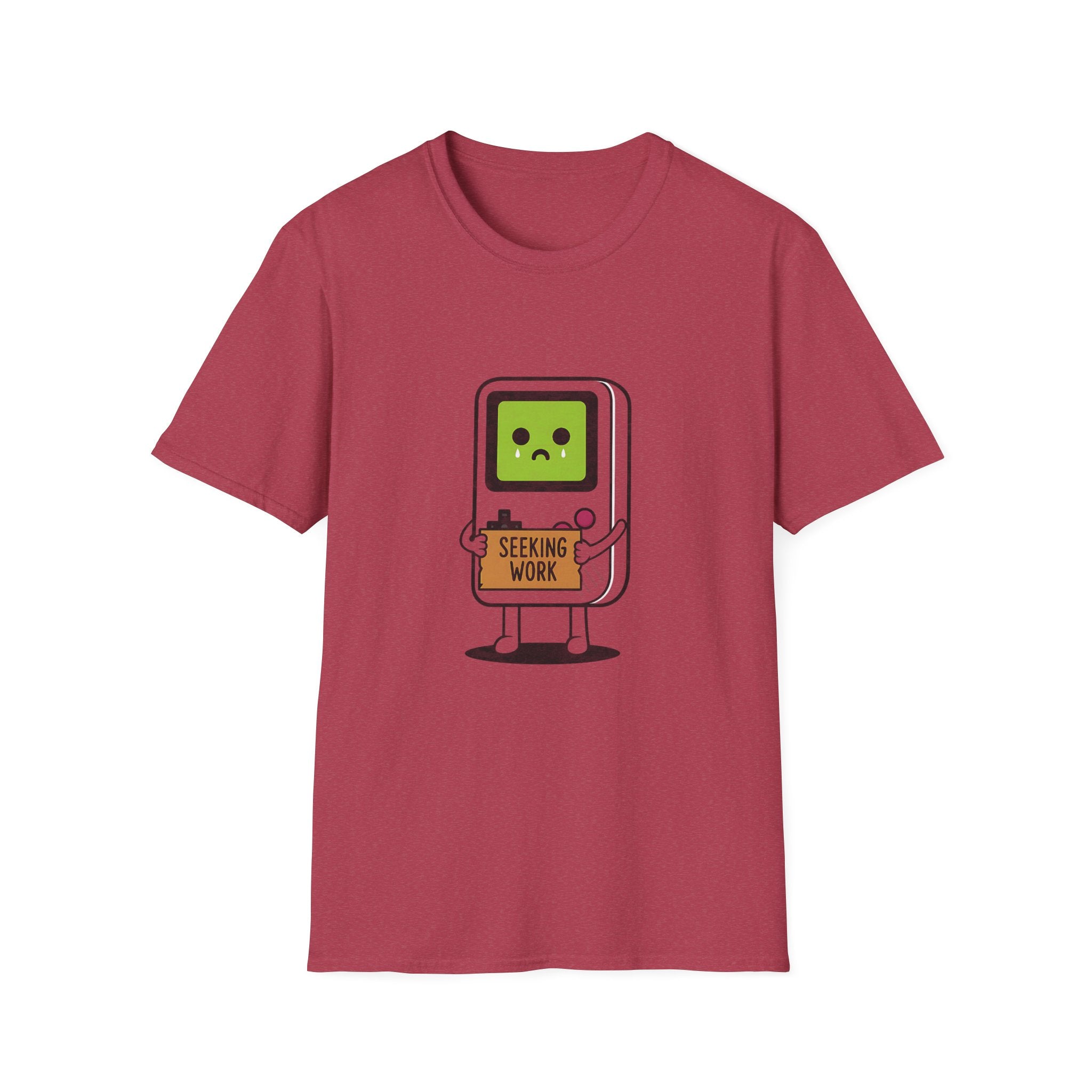 Seeking Work Funny Unemployed Retro Gamer T-Shirt