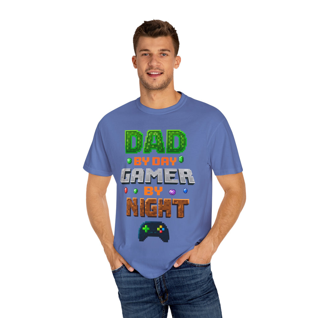 Dad By Day, Gamer By Night – Pixel Hero T-shirt