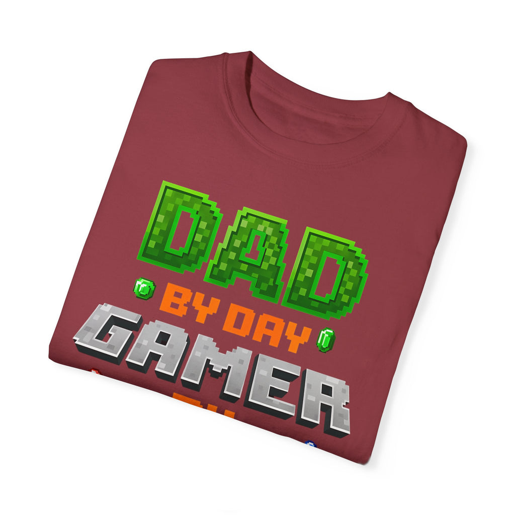 Dad By Day, Gamer By Night – Pixel Hero T-shirt