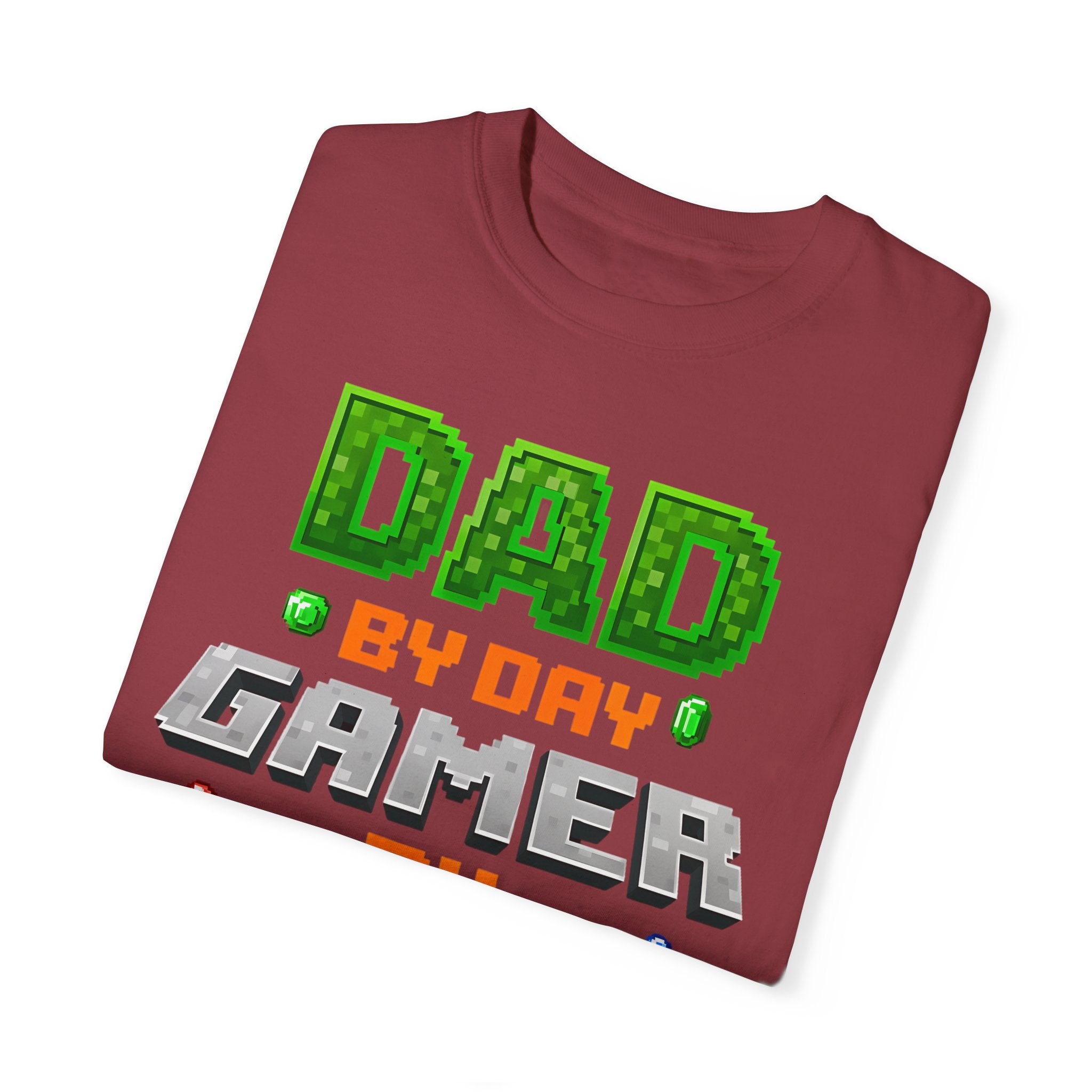 Dad By Day, Gamer By Night – Pixel Hero T-shirt