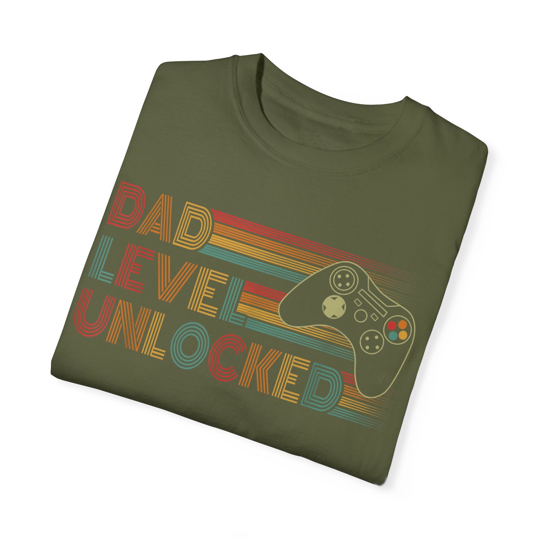 Dad Level Unlocked Retro Gaming Dad T-shirt
