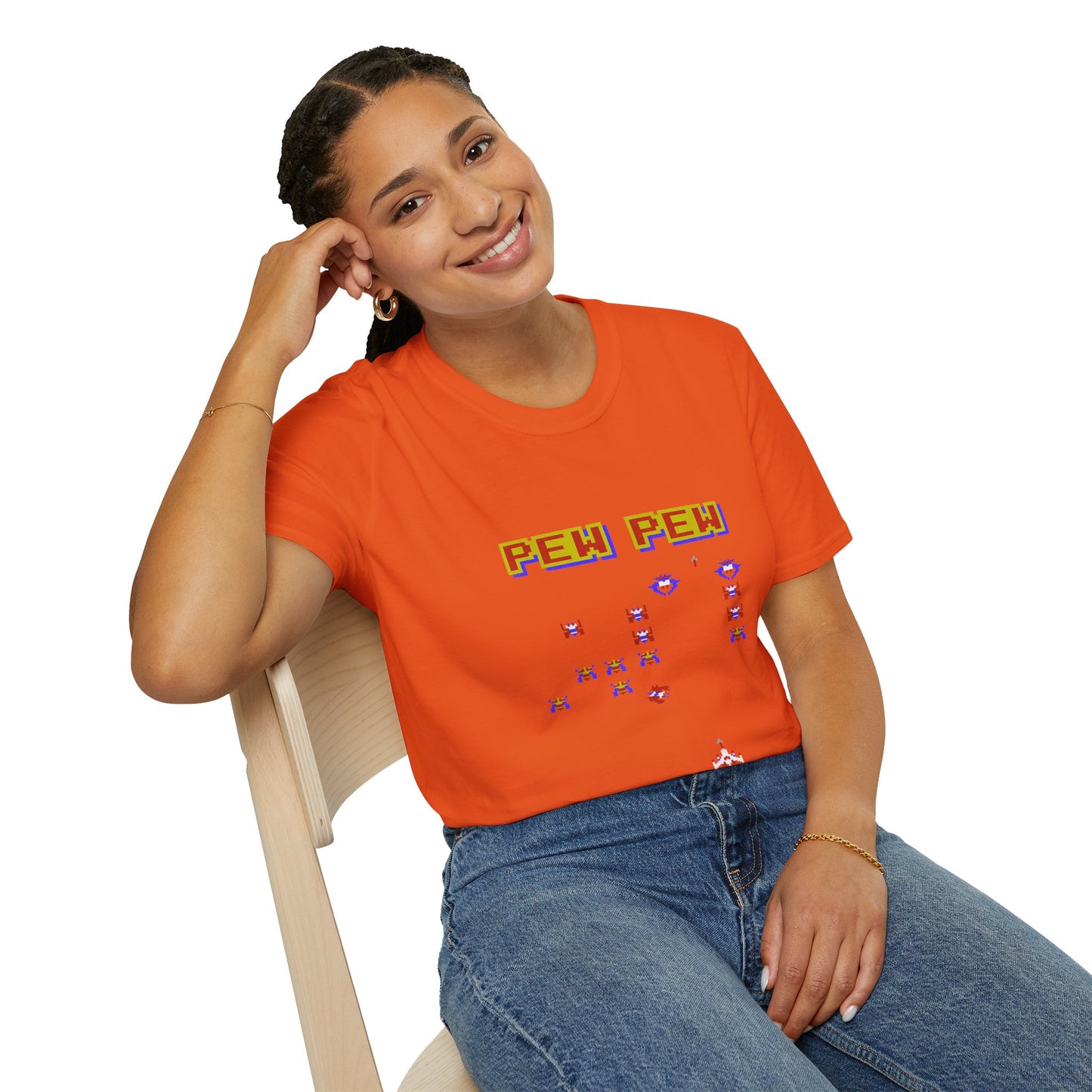 PEW PEW Retro Video Game Vintage Gaming Gamer T-Shirt