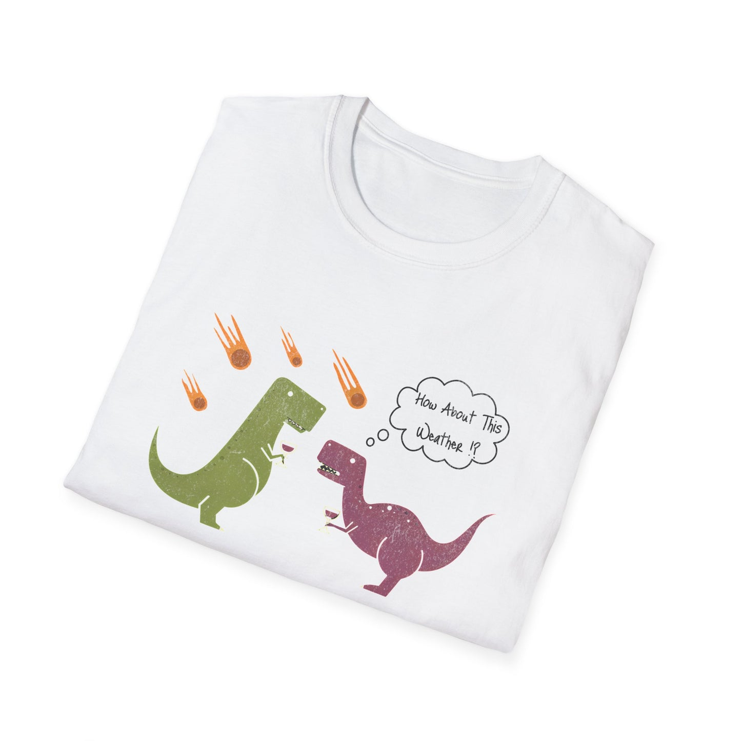 Funny T-Rex How About This Weather? Dino Puns T-Shirt