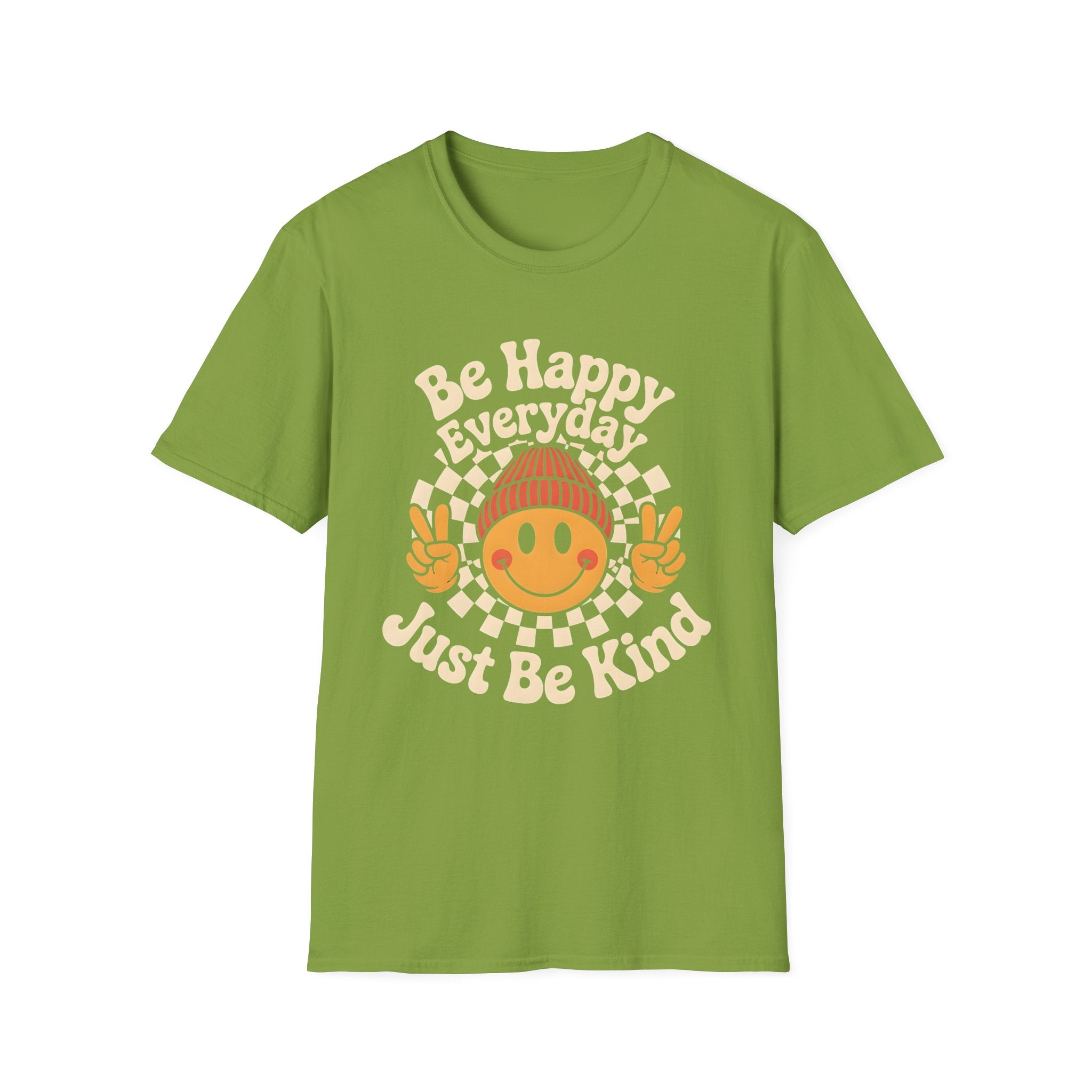 Be Happy Everyday Just Be Kind Cute Smiley Face T-Shirt